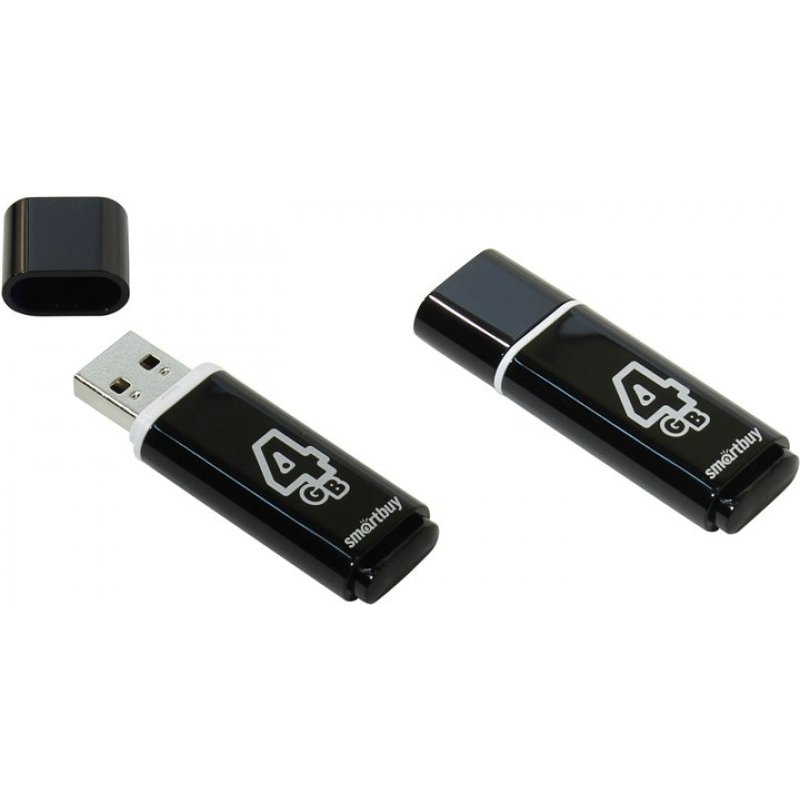 Флеш-накопитель USB  4GB  Smart Buy  Glossy 