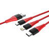 Кабель USB 3в1 Rock Hi-Tensile W/Version A 3 in 1 Charging Cable 