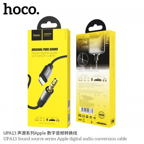 Аудио кабель Hoco UPA13 для iphone Lightning на 3,5 мм 
