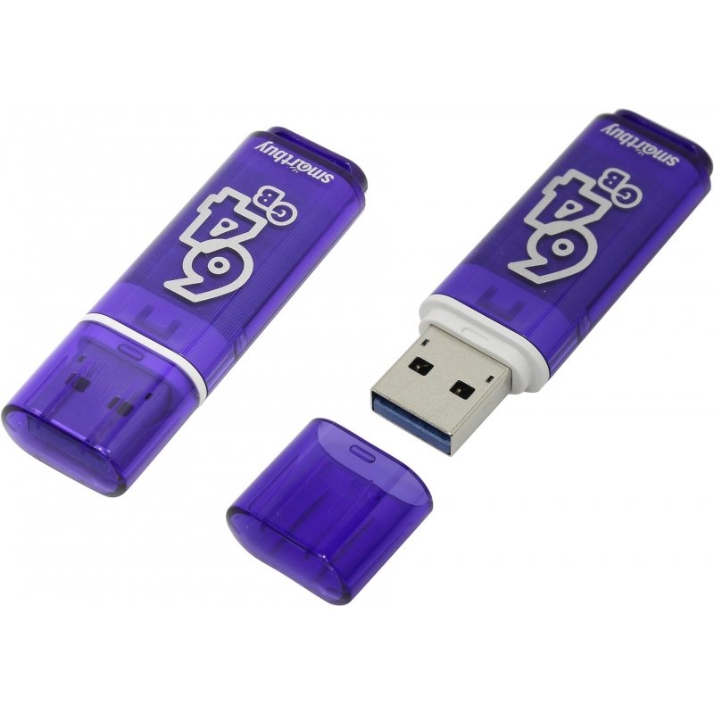Флеш-накопитель USB  64GB  Smart Buy  Glossy 