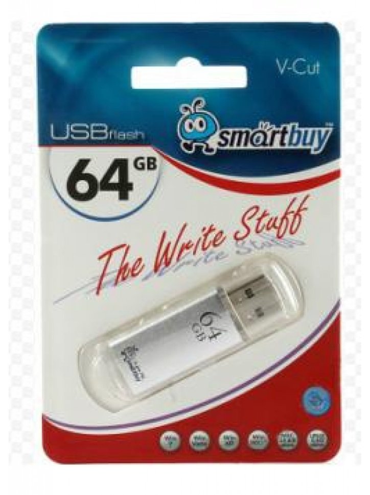 Флеш-накопитель USB  64GB  Smart Buy  V-Cut 