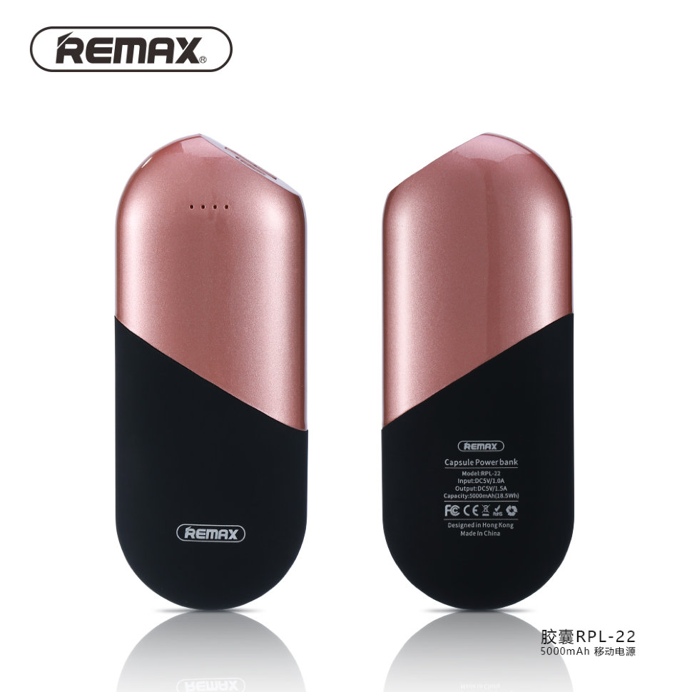 Внешний аккумулятор Remax RPL-22 Capsule Series 5000 mAh 