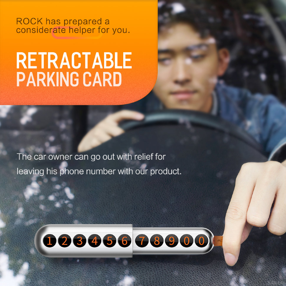 Таблица для парковки Rock Retractable Number Card (Capsule) 
