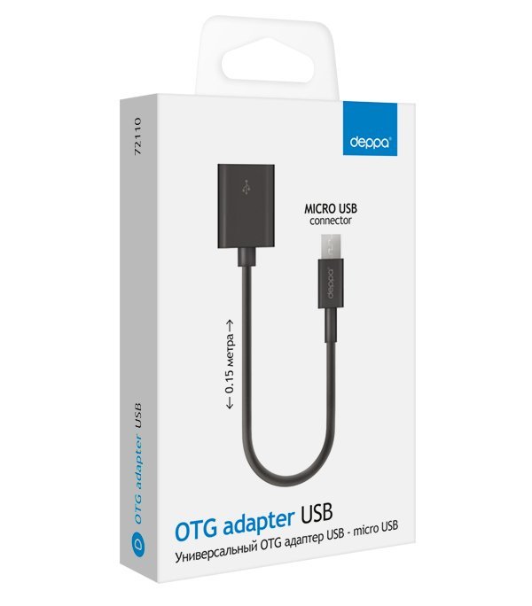 OTG адаптер Deppa USB на micro USB  