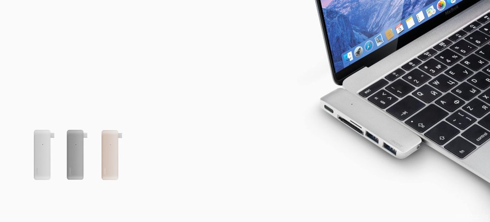 USB-C адаптер Deppa для MacBook, 5в1 