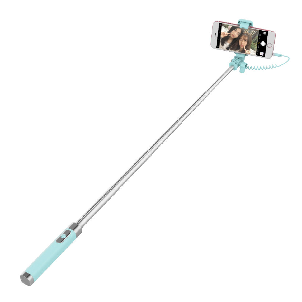Монопод для селфи Rock Selfie stick with wire control & mirror II 