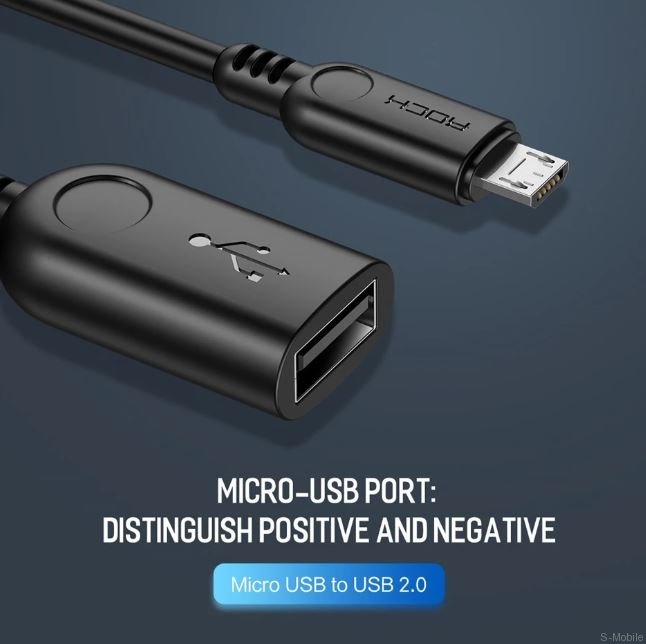 Кабель-адаптер OTG Rock Micro to USB 2.0 AF Adapter RCB0604 