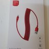 Кабель USB-lightning Rock Stretchable Charge & Sync Cable красный 