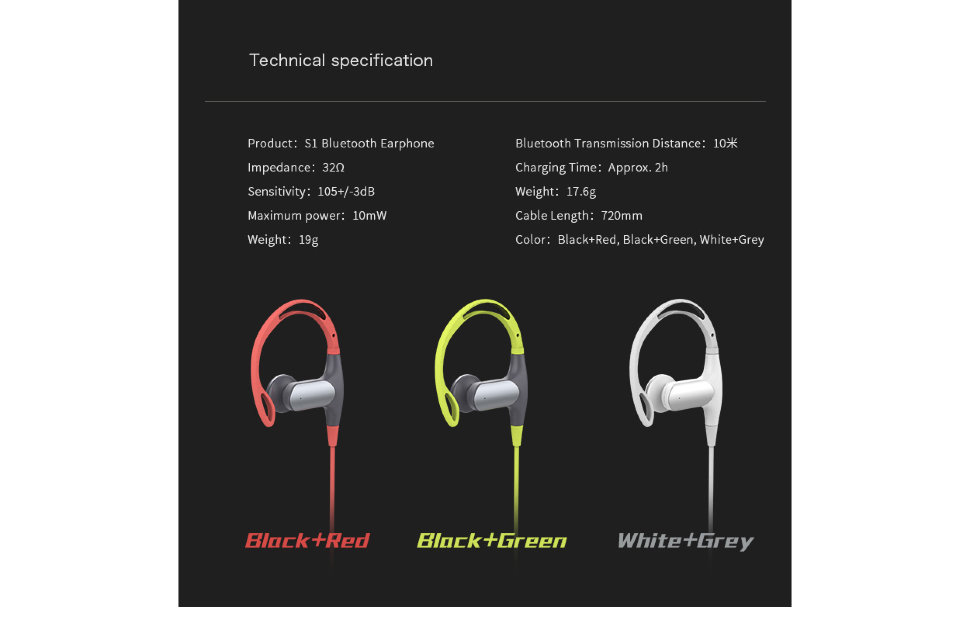Беспроводные наушники Rock Space S1 bluetooth earphone 