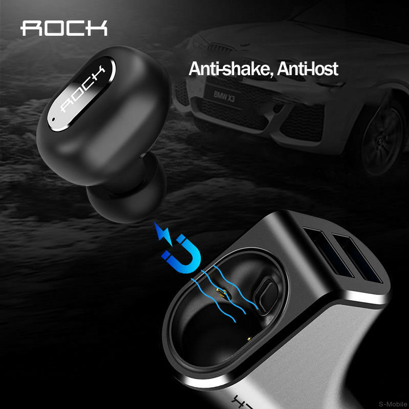 ROCK B400 Автомобильное зарядное устройство + Bluetooth Гарнитура 