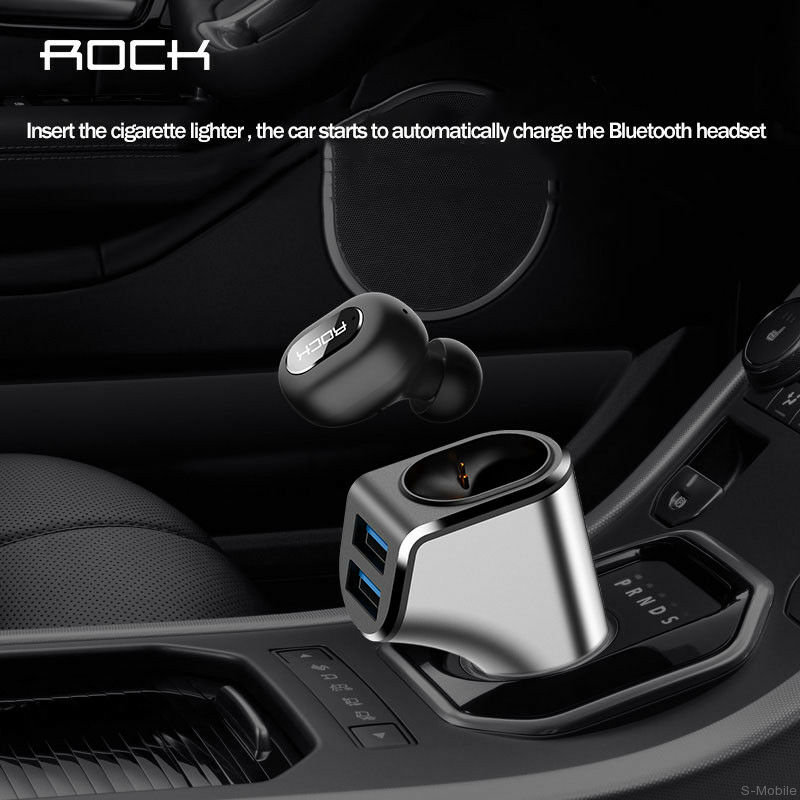 ROCK B400 Автомобильное зарядное устройство + Bluetooth Гарнитура 