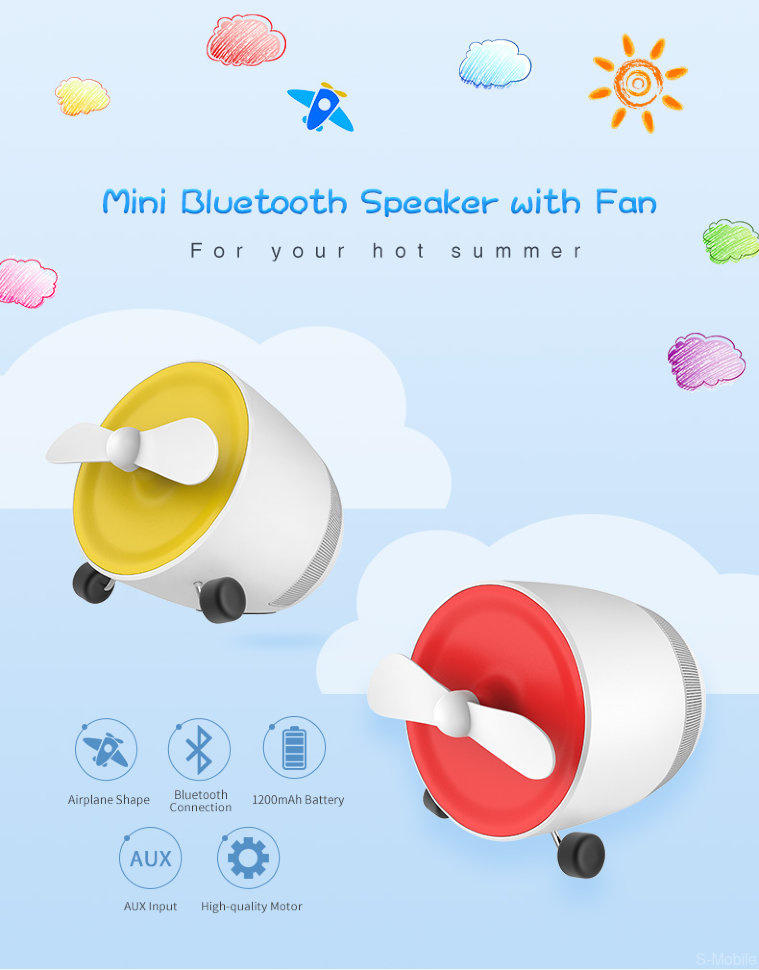 Акустическая система Rock Space Mini Bluetooth Speaker With Fan 