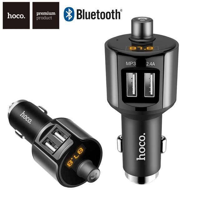 Автомобильное зарядное устройство HOCO E19 (Bluetooth-FM) 