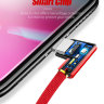 Rock L-shape Lightning Metal  Charge & Sync round Cable 