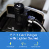 Автомобильное зарядное устройство + гнездо прикуривателя Rock Space 2 in 1 rcc0116 car charger with lighter 