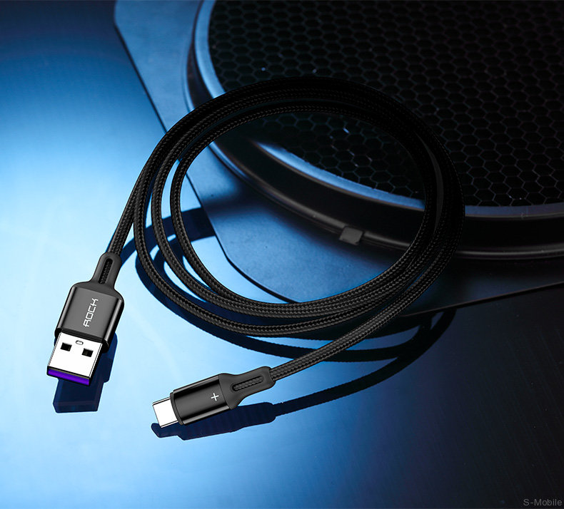  Кабель USB на Type-C Rock R2 для быстрой зарядки 5A 