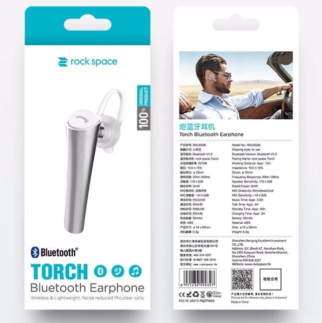 Bluetooth гарнитура Rockspace Torch Earphone 